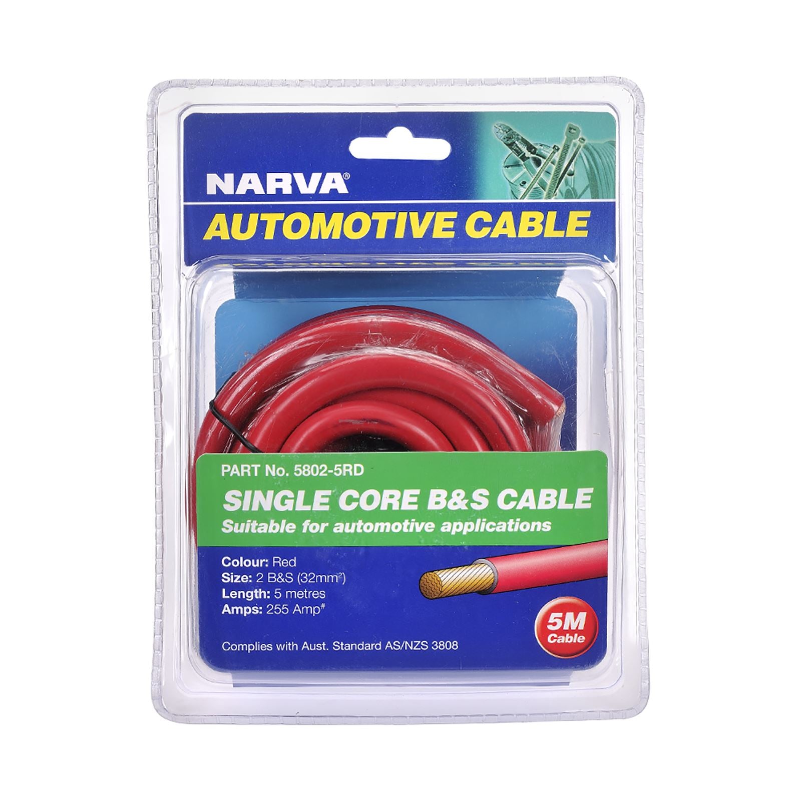 255A RED 2 B&S CABLE (5M) - 5802-5RD