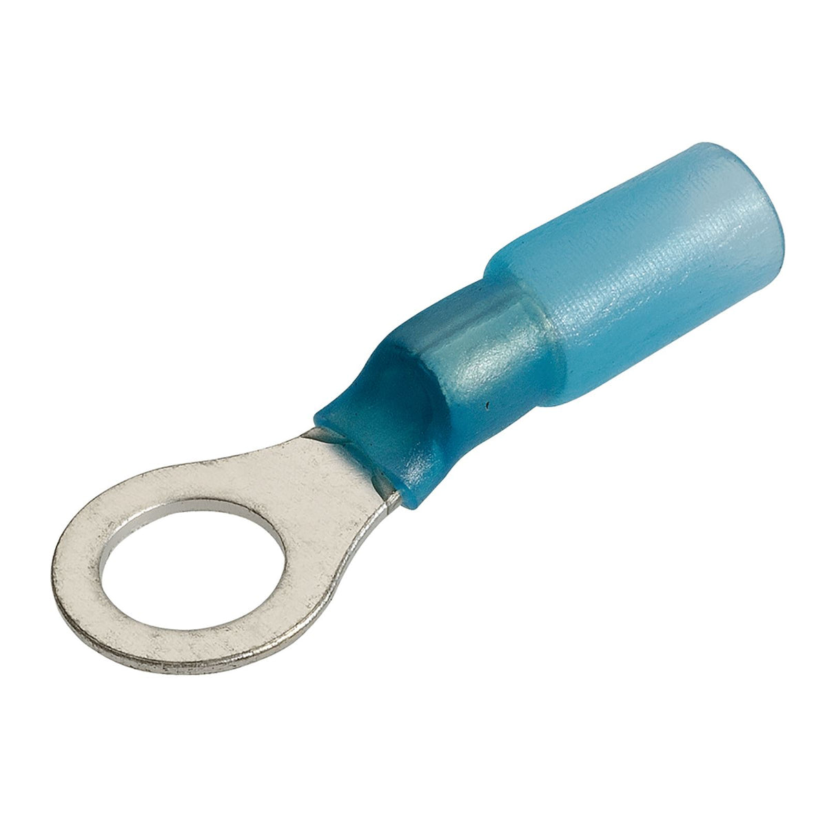 6.3MM ADHESIVE LINED RING TERMINAL BLUE 1/4" DIAM - 56366BL