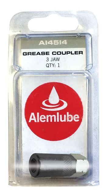 ALEMLUBE HEAVY DUTY 3 JAW GREASE GUN COUPLER - A14514