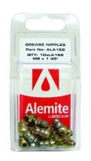 GREASE NIPPLES DISPLAY PACK OF 10, 1/8" BSP 45 DEG - ALA34
