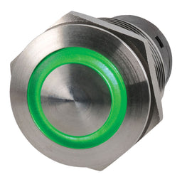 LED PUSH BUTTON SWITCH  GREEN - 60075BL