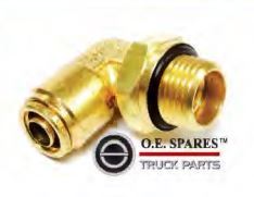 MALE 90 DEG ELBOW SWIVEL 1/4 TUBE, 12 X 1.5 THREAD - NFP108412MS