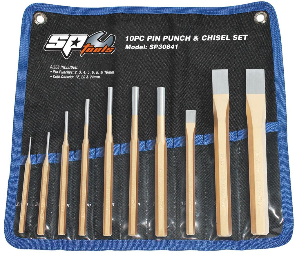 STRIKING TOOLS - PUNCH & CHISEL 10PC SET - SP30841