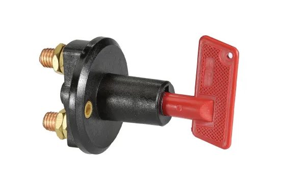 PLASTIC BATTERY MASTER SWITCH WITH REMOVABLE KEY - 61038BL