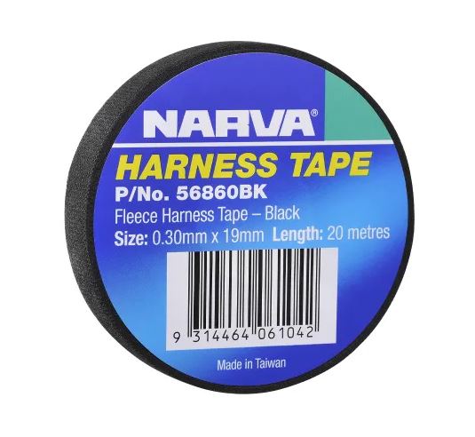 19MM PET FLEECE HARNESS TAPE BLACK (1 ROLL) - 56860BK