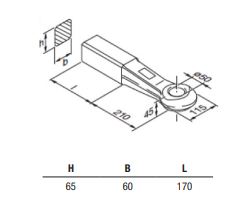 TOW EYE ROCKINGER WELD IN 65X60, 50MM PIN - 190KN - ROE57272