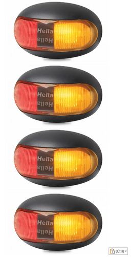 DURALED SIDE MARKER RED AMBER LAMP - BULK PACK 4 - HA2053BULK