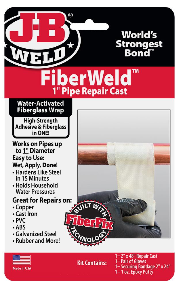JB WELD FIBERWELD PIPE REPAIR CAST 1" KIT - JB38248