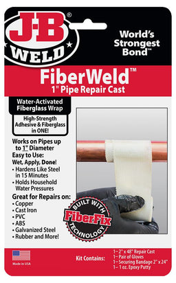 JB WELD FIBERWELD PIPE REPAIR CAST 1" KIT - JB38248