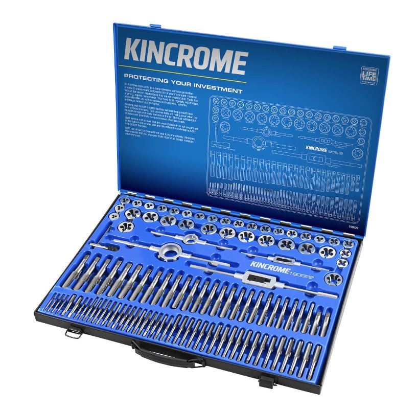 TAP & DIE SET 110 PIECE NC/ NF/ METRIC & IMPERIAL - 190822