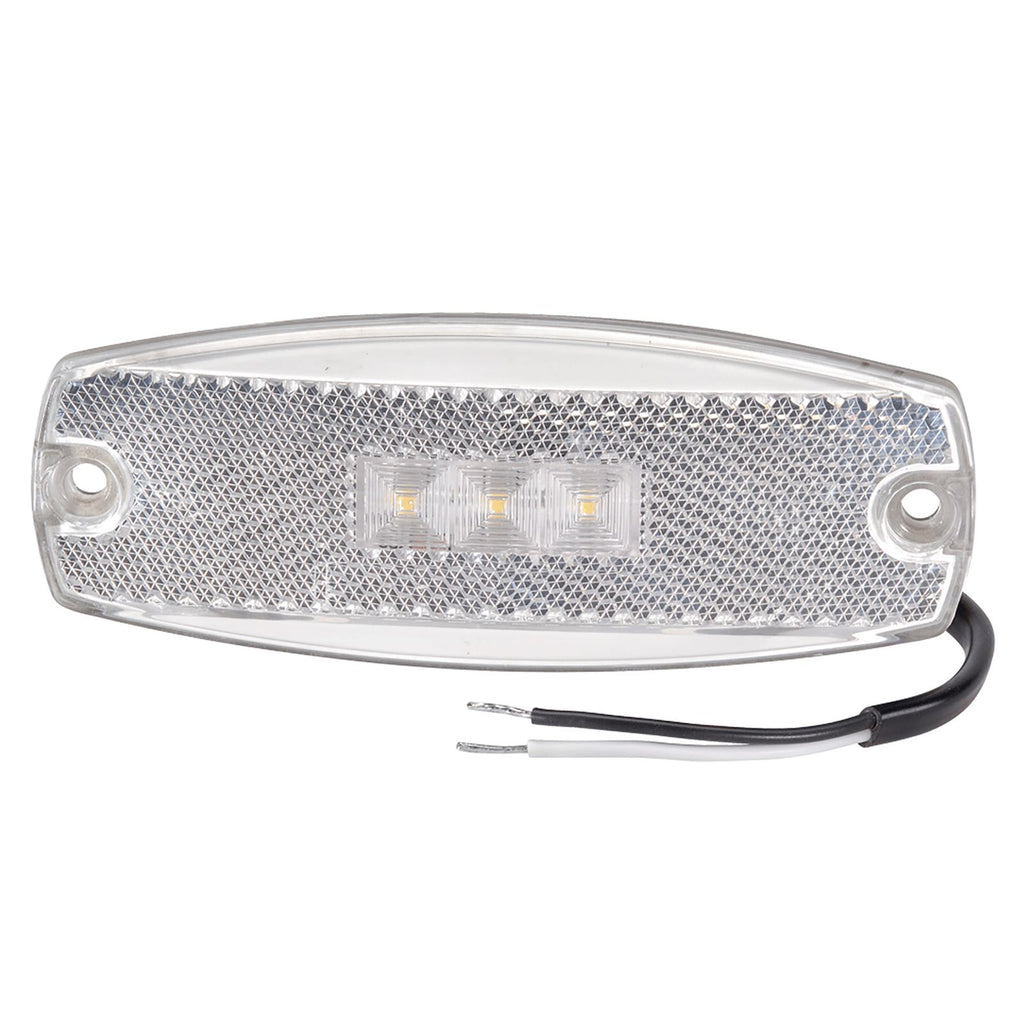 SIDE MARKER MDL17 9-33V LED WHITE FRONT - 91704
