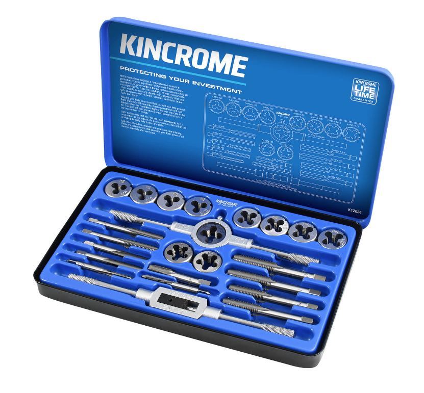 TAP & DIE SET 24 PIECE METRIC - K12024