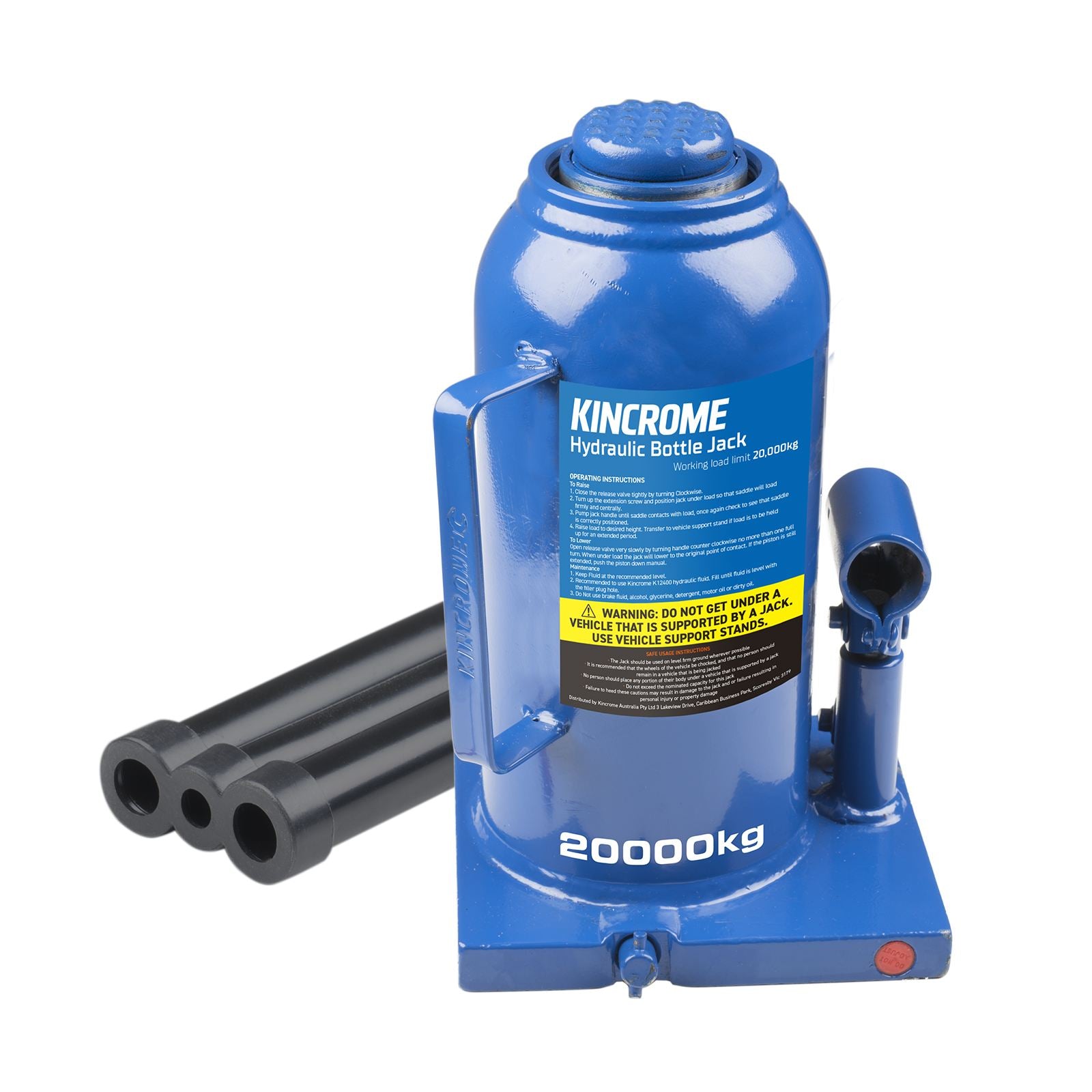 HYDRAULIC BOTTLE JACK 20,000KG - K12157