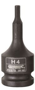 HEX IMPACT SOCKET 4MM X 60MM 1/2" DRIVE - K2370