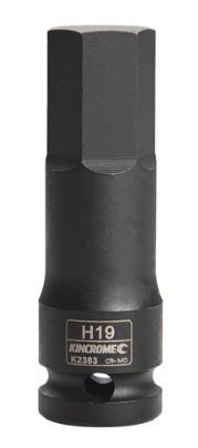 HEX IMPACT SOCKET 19MM X 78MM 1/2" DRIVE - K2383