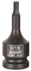 HEX IMPACT SOCKET 3/16" X 60MM 1/2" DRIVE - K2389