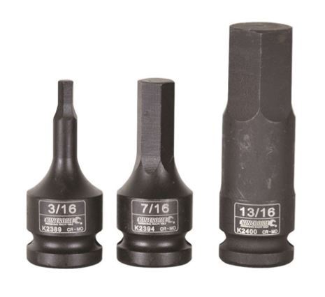 HEX IMPACT SOCKET 3/16" X 78MM 1/2" DRIVE - K23895