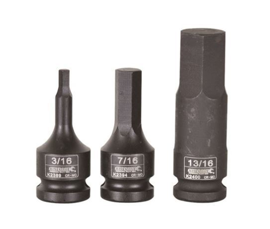 HEX IMPACT SOCKET 7/32" X 60MM 1/2" DRIVE - K2390