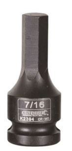 HEX IMPACT SOCKET 7/16" X 60MM 1/2" DRIVE - K2394