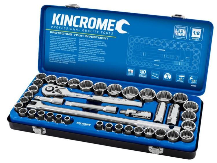 SOCKET SET 42 PIECE 1/2" DRIVE - METRIC & IMPERIAL - K28022