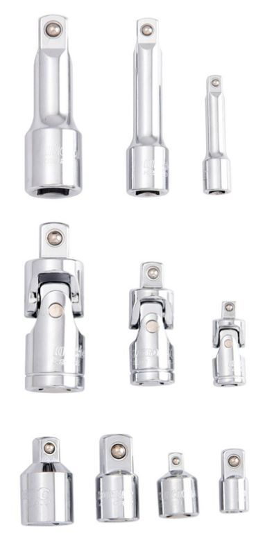 SOCKET ACCESSORY SET 1/4",3/8" & 1/2" DRIVE 10 PC - K2969