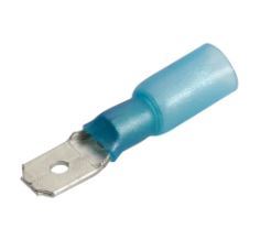 6.3 X 0.8MM ADHESIVE LINED MALE BLADE TERMINL BLUE - 56322BL