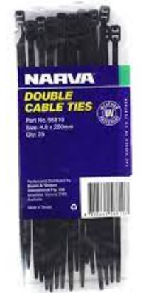 DOUBLE HEAD CABLE TIE 4.8 X 200MM (25 PACK) - 56810