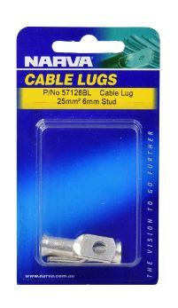 25MM2 6MM STUD FLARED ENTRY CABLE LUG (PACK OF 2) - 57128BL
