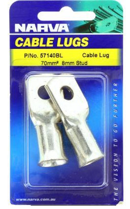 70MM2 8MM STUD FLARED ENTRY CABLE LUG (PACK OF 2) - 57140BL