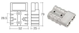 HEAVY-DUTY 175 AMP ANDERSON PLUG - 57215
