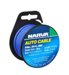 CABLE S/CORE 4MM 15A 4M BLUE - 5814-4BE