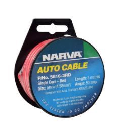 50A 6MM RED SINGLE CORE CABLE (3M) - 5816-3RD