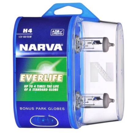 H4 12V 60/55W EVERLIFE 2 PACK QH GLOBE - 48889BL2