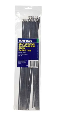STAINLESS STEEL CABLE TIE 4.6 X 360MM (50 PACK) - 56824