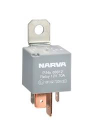 12V 70A NORMALLY OPEN 4 PIN RELAY W RESISTOR (1) - 68012BL
