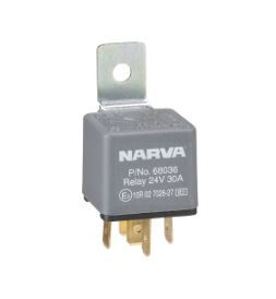 24V 30A NORMALLY OPEN 5 PIN RELAY WITH RESISTOR - 68036