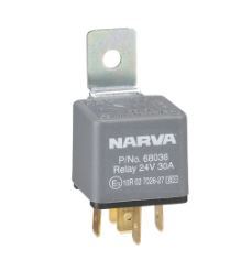 24V 30A NORMALLY OPEN 5 PIN RELAY W RESISTOR (1) - 68036BL