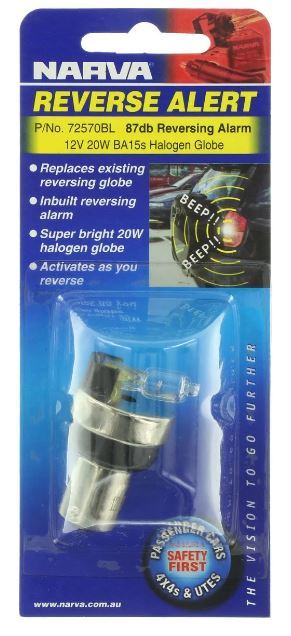 12V 20W BA15S HALOGEN GLOBE - REVERSE ALERT - 72570BL