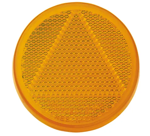 AMBER RETRO REFLECTOR (A) 65MM SELF AHDESIVE BL(2) - 84006BL