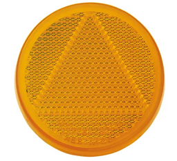 AMBER RETRO REFLECTOR (A) 65MM SELF AHDESIVE BL(2) - 84006BL