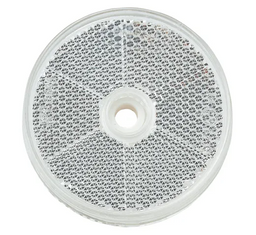 CLEAR RETRO REFLECTOR 60MM WITH C/FIX HOLE BL (2) - 84010BL