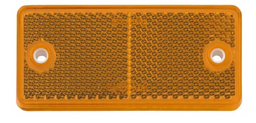 AMBER RETRO REFLECTOR 90X40 WITH DUAL F/HOLES BL 2 - 84031BL