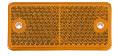AMBER RETRO REFLECTOR 90X40 WITH DUAL F/HOLES BL 2 - 84031BL
