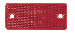 RED RETRO REFLECTOR  90X40 WITH DUAL  F/HOLES BL 2 - 84032BL