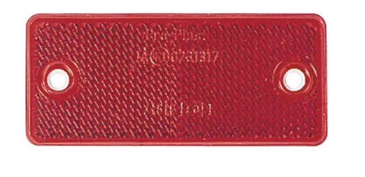 RED RETRO REFLECTOR  90X40 WITH DUAL  F/HOLES BL 2 - 84032BL