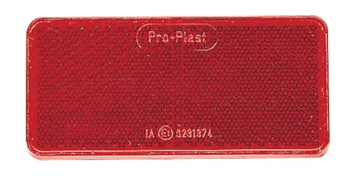 RED RETRO REFLECTOR (R) 94X44 SELF ADHESIVE BL (2) - 84052BL