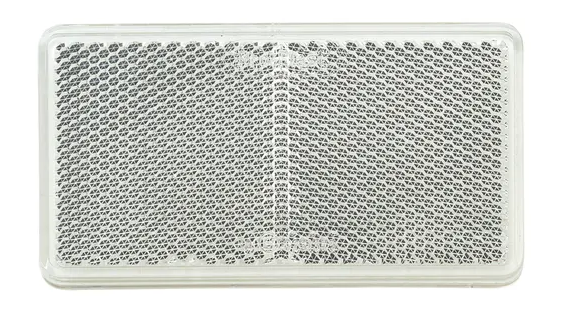CLEAR RETRO REFLECTOR 105 X 55MM ADHESIVE BL(2) - 84060BL