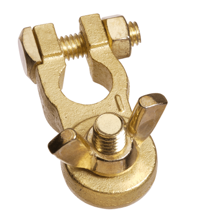 BATTERY TERMINAL NEGATIVE HD WINGNUT BRASS (BL 1) - BT14H-N1