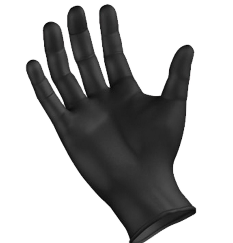 NITRILE BLACK GLOVE MEDIUM 100PK - GNTR23M