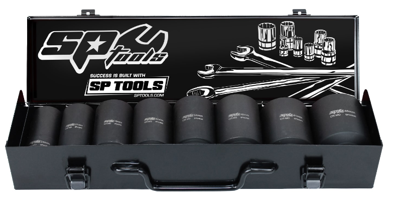 SOCKET SET IMPACT 3/4"DR DEEP 6PT 8PC METRIC - SP20420